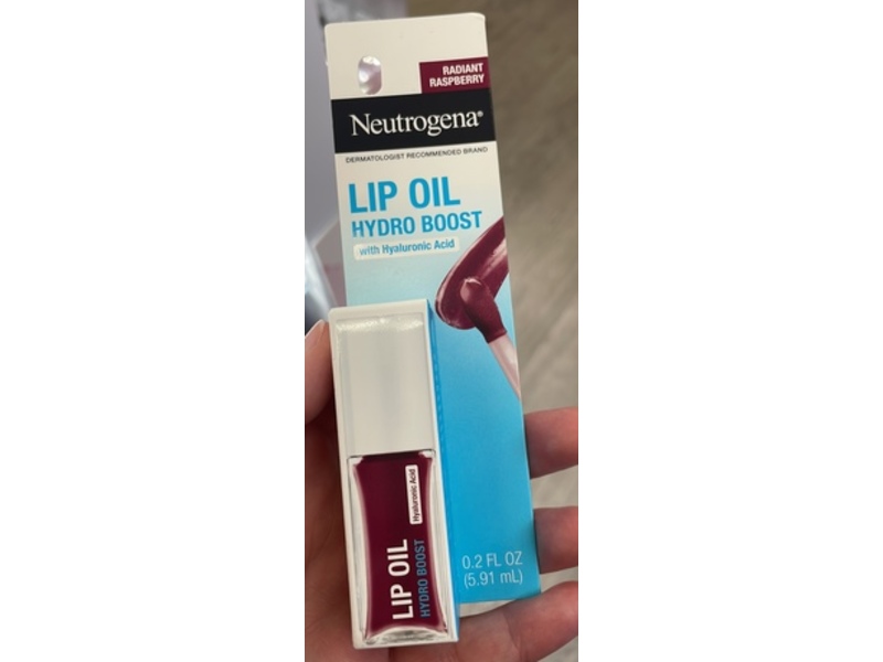 Neutrogena Hydro Boost Tinted Lip Oil, Radiant Raspberry, 0.2 fl oz/5.91 mL