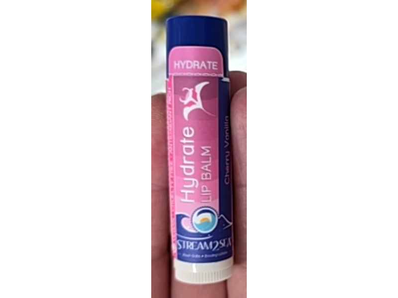 Stream2Sea Hydrate Lip Balm, Cherry Vanilla, 0.15 oz/4 g