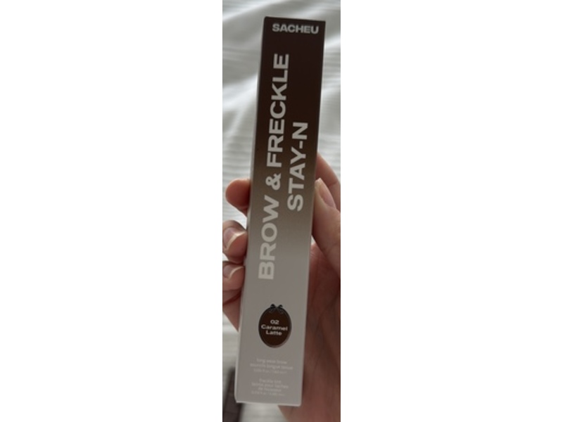 Sacheu Brow & Freckle Stay-N Tint, 02 Caramel Latte, 0.016 fl oz/0.482 mL