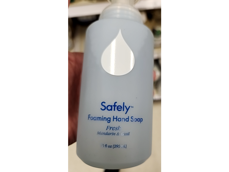 Safely Foaming Hand Soap, Fresh Mandarin & Basil, 10 fl oz/295 mL