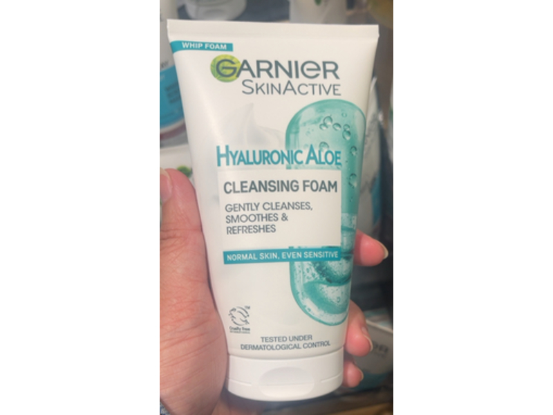 Garnier Skin Active Cleansing Foam, Hyaluronic Aloe, 150 mL