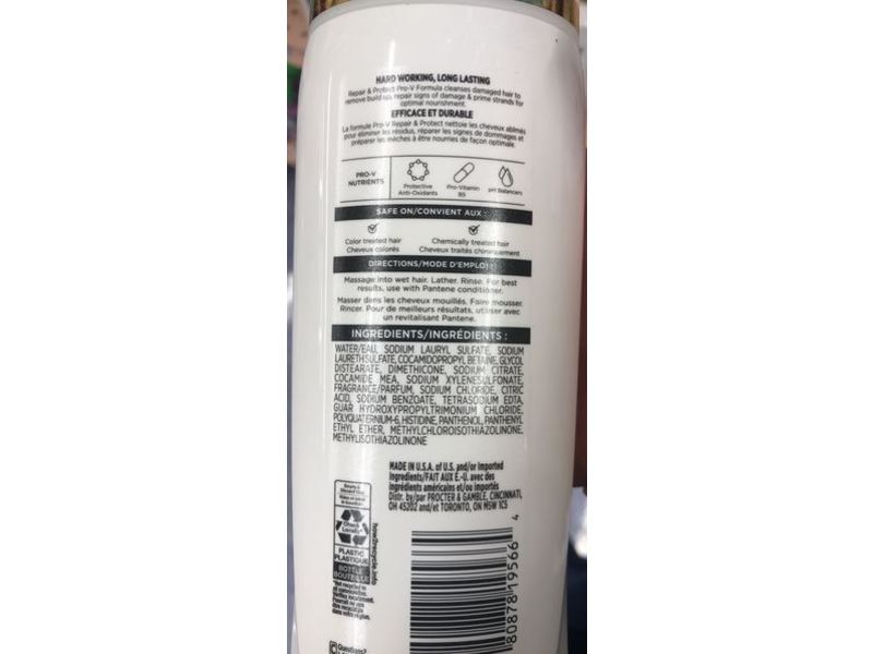 Pantene Pro-V Repair & Protect Shampoo, 12 fl oz/355 mL