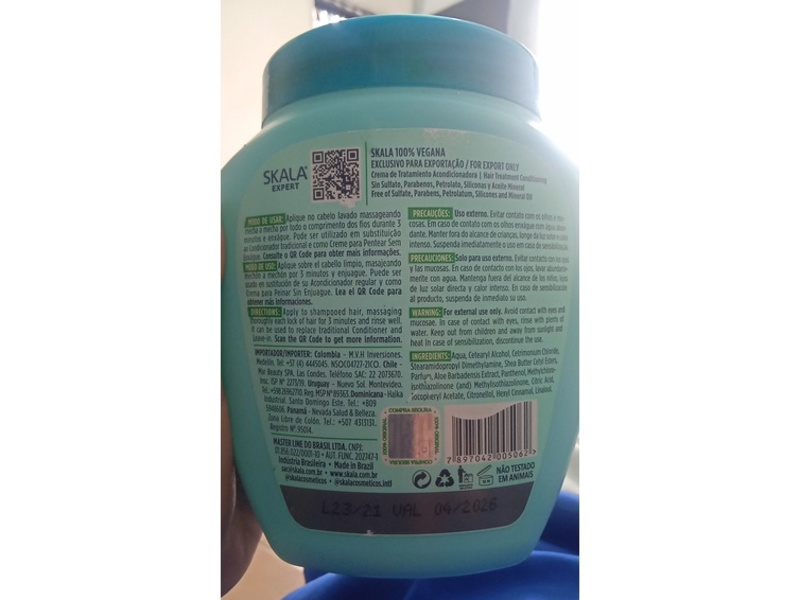 Skala Babosa 2 In 1 Creme & Conditioner, Aloe Vera + Shea & D-Panthenol, 35.2 oz/1000 g