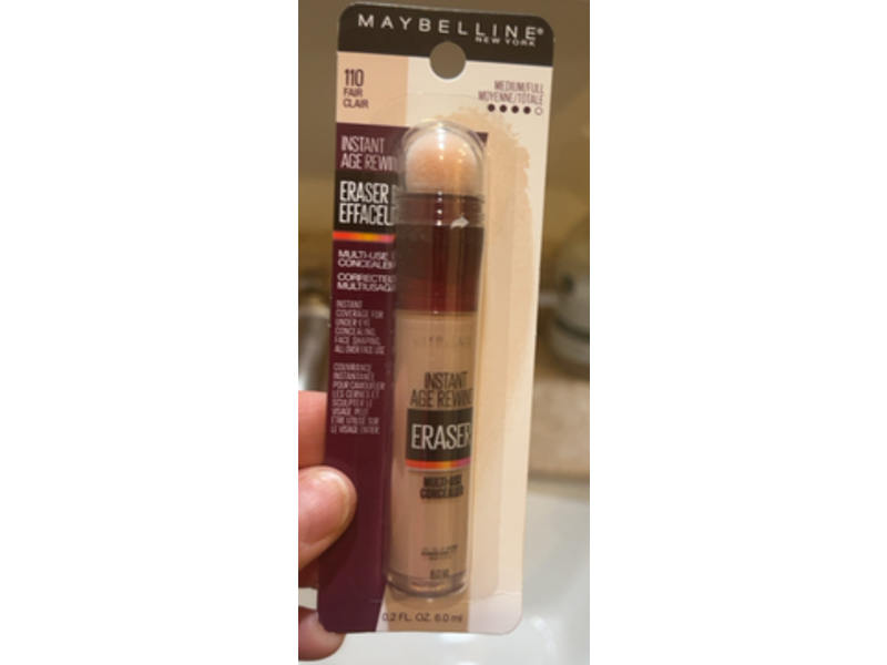 Maybelline New York Instant Age Rewind Eraser Multi-Use Concealer, 110 Fair, 0.2 fl oz/6 mL