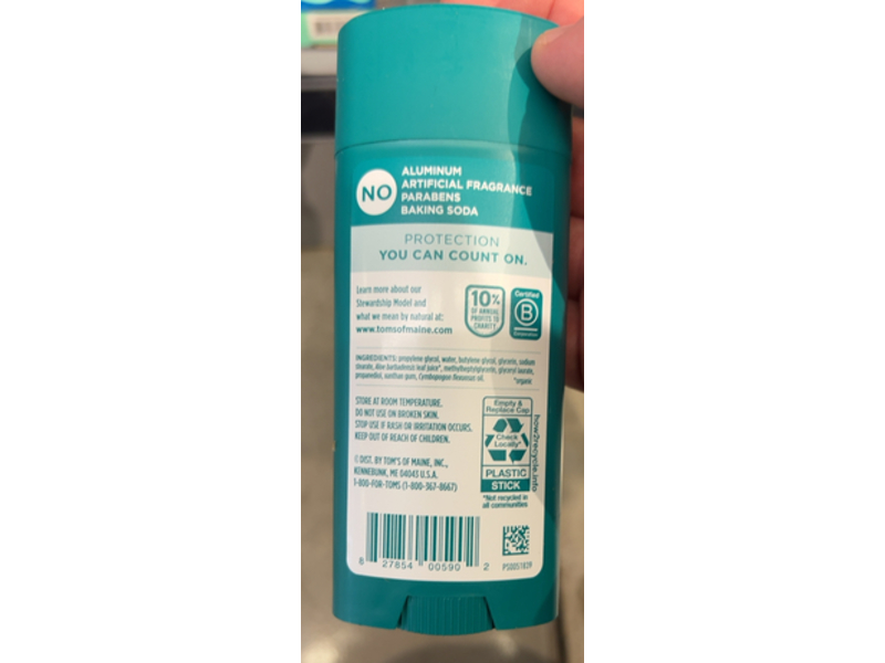 Tom’s Of Maine Deodorant, 3.25 oz/9.2 g