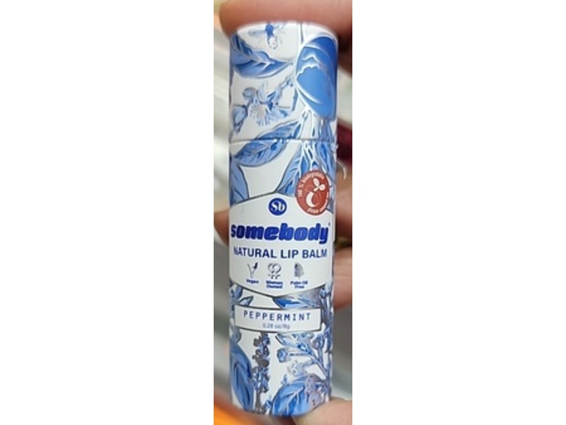 Somebody Natural Lip Balm, Peppermint, 0.28 oz/8 g