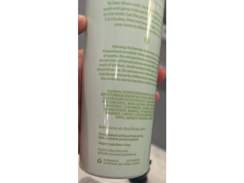 Divi Dry Shampoo, 9.5 oz/269.3 g