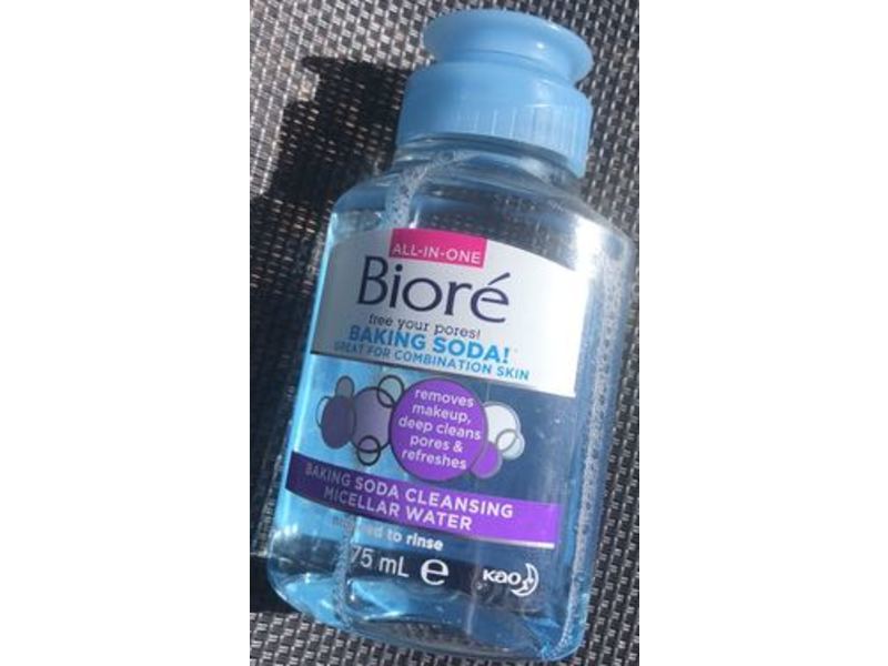 Biore Cleansing Micellar Water, Baking Soda, 75 mL
