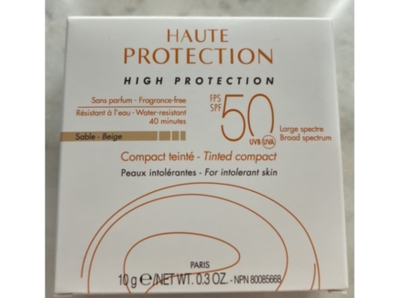 Avene Haute Protection Tinted Compact, Beige, SPF 50, Fragrance Free, 0.3 oz/10 g