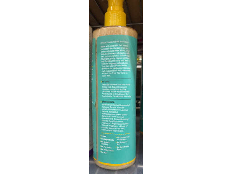 Alaffia Beautiful Curls Enhancing Shampoo, Shea Butter, 12 fl oz/354 mL