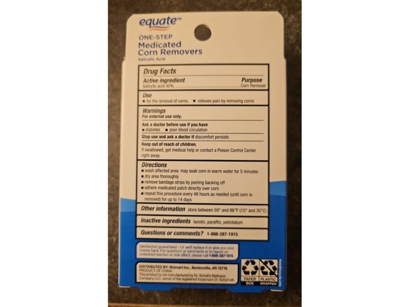 Equate Medicated Corn Remover Strips, 6 Count