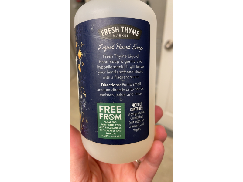 Fresh Thyme Hand Soap, Champagne & Pear, 12 fl oz/355 mL