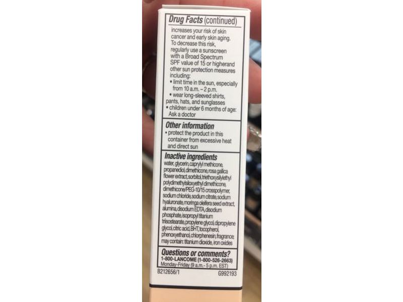 Lancome Paris Skin Feels Good Sunscreen, SPF 23, 01N Nude Vanilla, 1.08 fl oz/32 mL