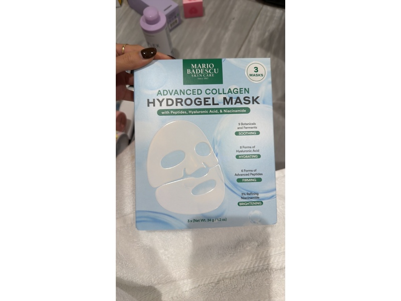 Mario Badescu Skin Care Hydrogel Facial Mask, 3 Count