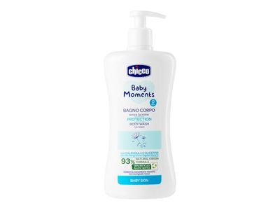 Chicco Baby Moments Protection Body Wash, 16.9 fl oz/500 mL