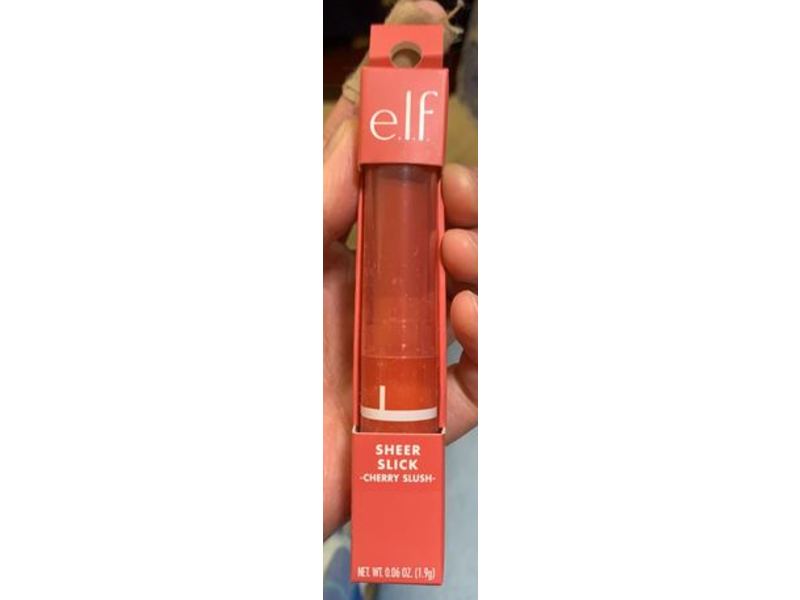 e.l.f. Sheer Slick Lipstick, Cherry Slush, 0.06 oz/1.9 g