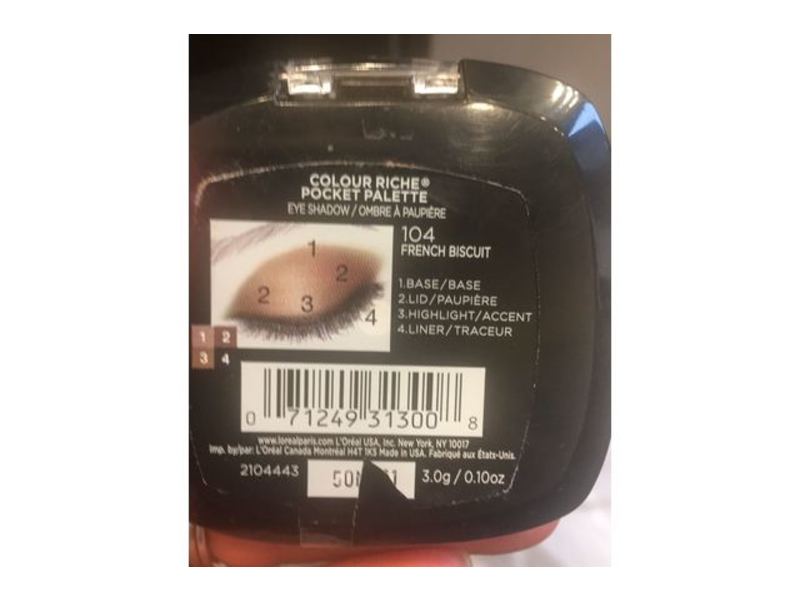 L'Oréal Paris Colour Riche Pocket Palette Eye Shadow, 104 French Biscuit, 0.10 oz/3 g