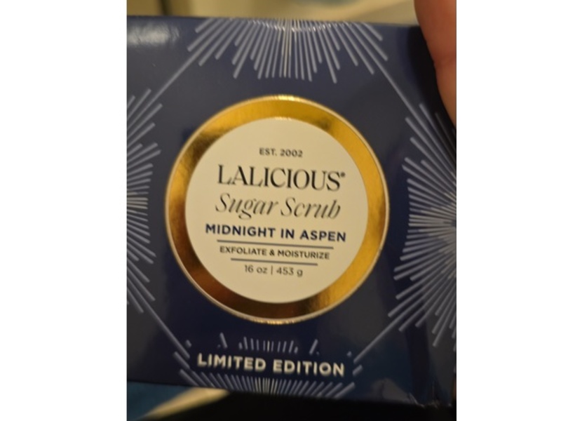 Lalicious Sugar Scrub, MIdnight In Aspen, 16 oz/453 g