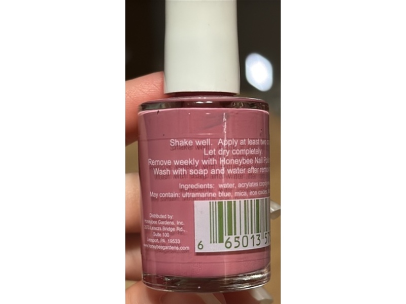 Honeybee Gardens Water Colors Water Based Nail Enamel, Victorian Lace, 0.5 fl oz/14 mL