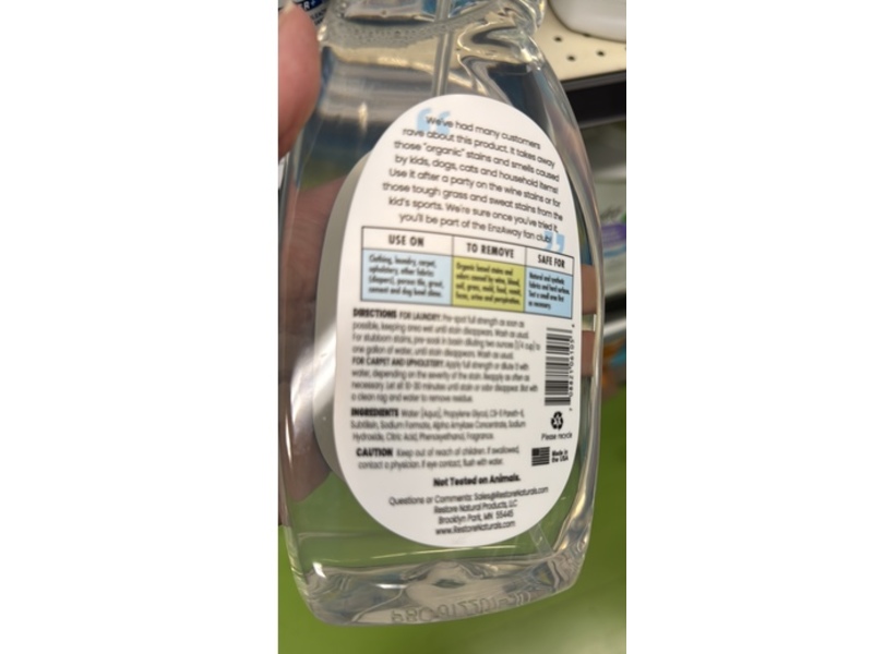 Restore Naturals EnzAway Spot Remover, 22 fl oz/650 mL, 2 Pack