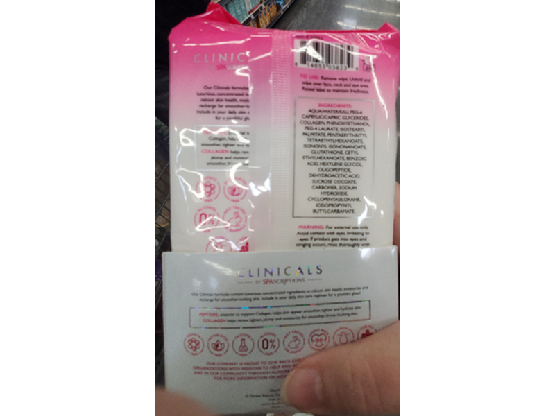 Spascriptions Firming Facial Cleansing Wipes, Youthful Glow, 60 Wipes