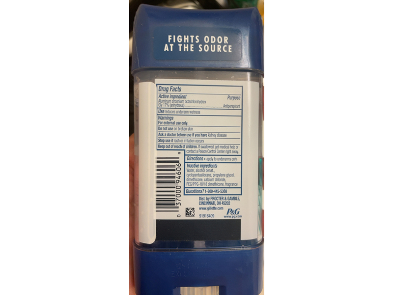 Gillette Clear+ Dri-Tech, Scent Xtend, 3.8 fl oz/107 g