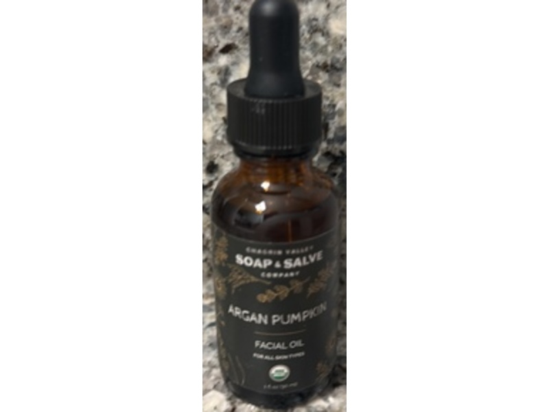 Chargrin Valley Soap & Salve Company Facial Oil, Argan Pumpkin, 1 fl oz/30 mL