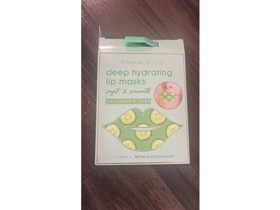 Clinical Works Deep Hydrating Lip Mask, Cucumber & Aloe, 0.18 fl oz/5 g, 6 Count