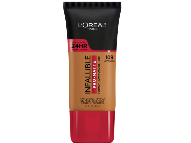 L'Oreal Paris Infallible Pro-Matte Foundation Makeup, Classic Tan, 1 fl oz/30 mL
