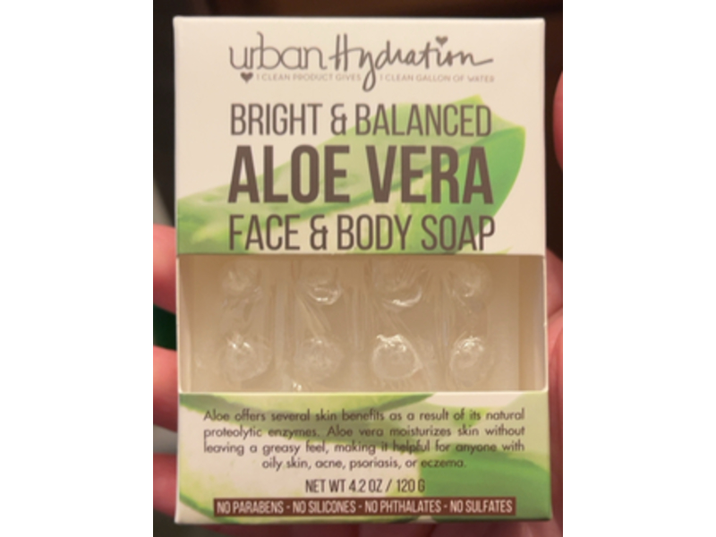Urban Hydration Bright & Balanced Face & Body Soap, Aloe Vera, 4.2 oz/120 g, Pack Of 6