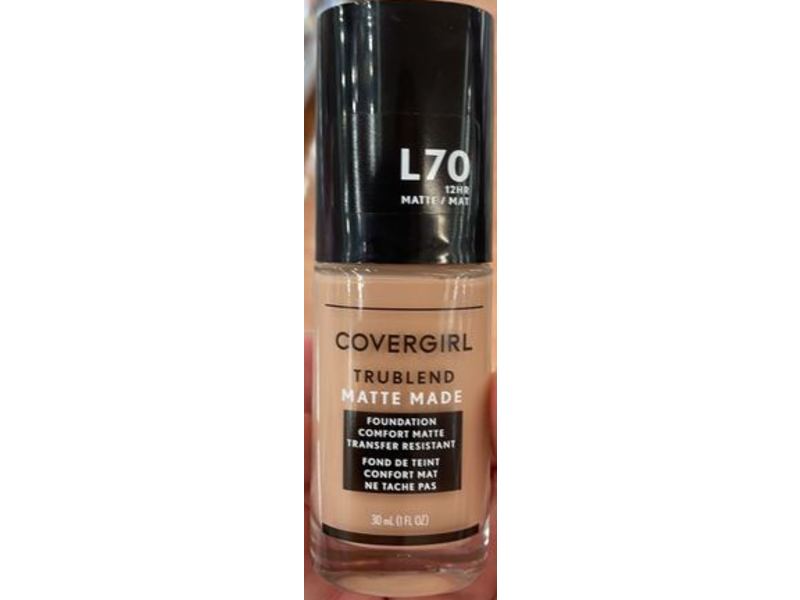Covergirl TruBlend Matte Made Foundation, L70 Natural Ivory, 1 fl oz/30 mL