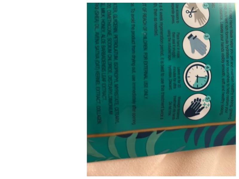 Spa Luxury Collagen Infused Hand Mask, Cabana Kiwi, 1 Pair