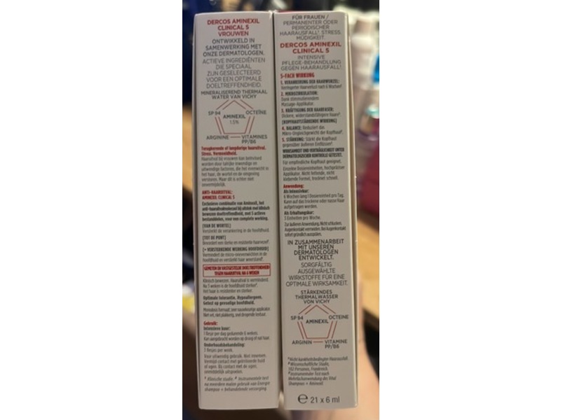 Vichy Dercos Women Aminexil Clinical Multi Target Anti Hair Loss Care, 21 Count