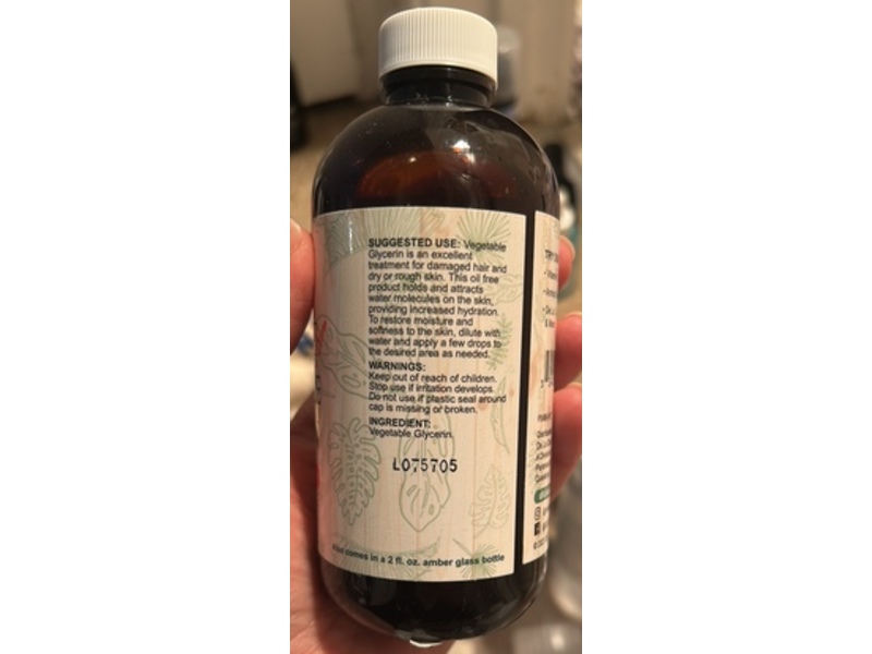 De La Cruz Hair & Skin Moisturizer, Vegetable Glycerin, 8 fl oz/236 mL