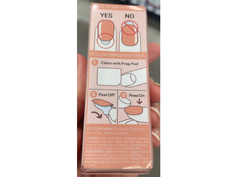 Impress Bare But Butter No Glue Mani Color Nails, Flare, 30 Count