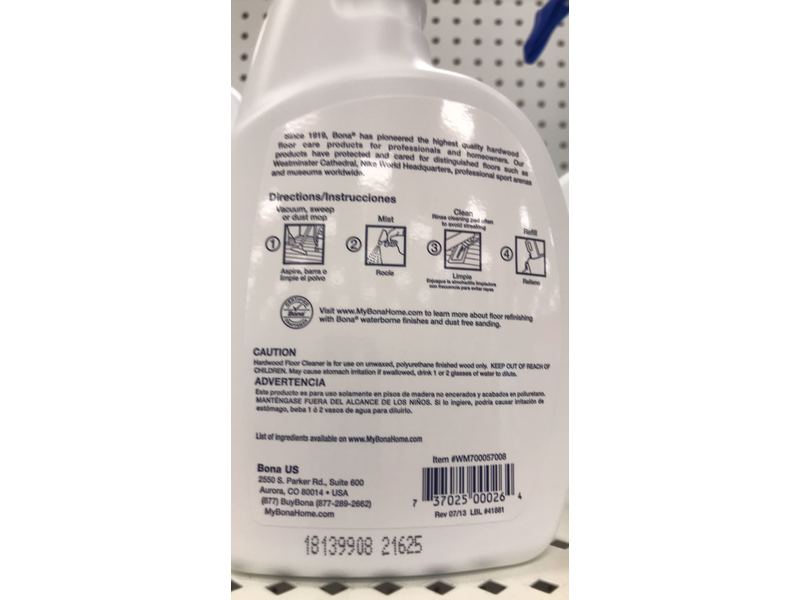Bona Hardwood Floor Cleaner Spray, 22 fl oz