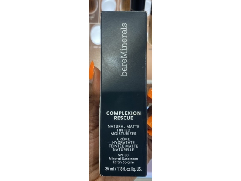 Bare Minerals Complexion Rescue Natural Matte Tinted Moisturizer, SPF 30, Chestnut 09, 1.18 fl oz/35 mL