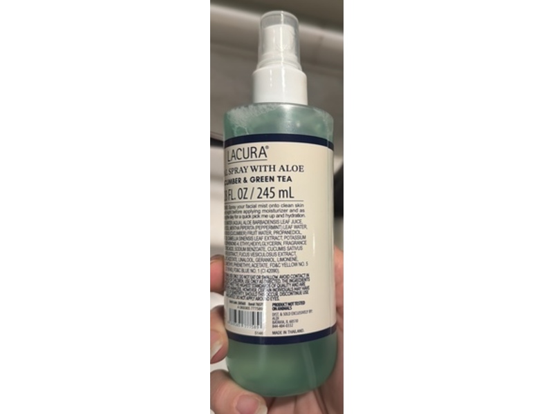 Lacura Fresh Skin Facial Spray, Cucumber & Green Tea, 8.28 fl oz/245 mL
