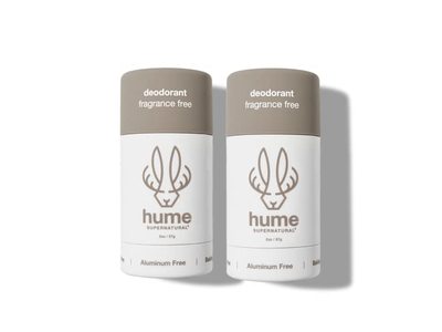 Hume Supernatural Deodorant, Fragrance Free, 2 oz/57 g, Pack Of 2