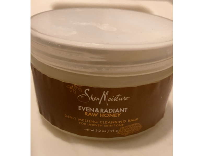 SheaMoisture Even & Radiant 3 - In - 1 Melting Cleansing Balm, Raw Honey, 3.2 oz/91 g