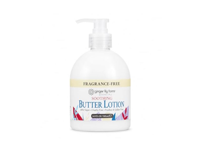 Ginger Lily Farms Botanicals Butter Lotion, Fragrance Free, 16.9 fl oz/500 mL