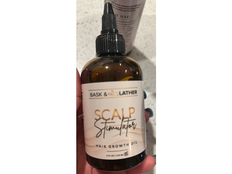 Bask & Lather Scalp Stimulator Hair Growth Oil, 4 fl oz/118 mL
