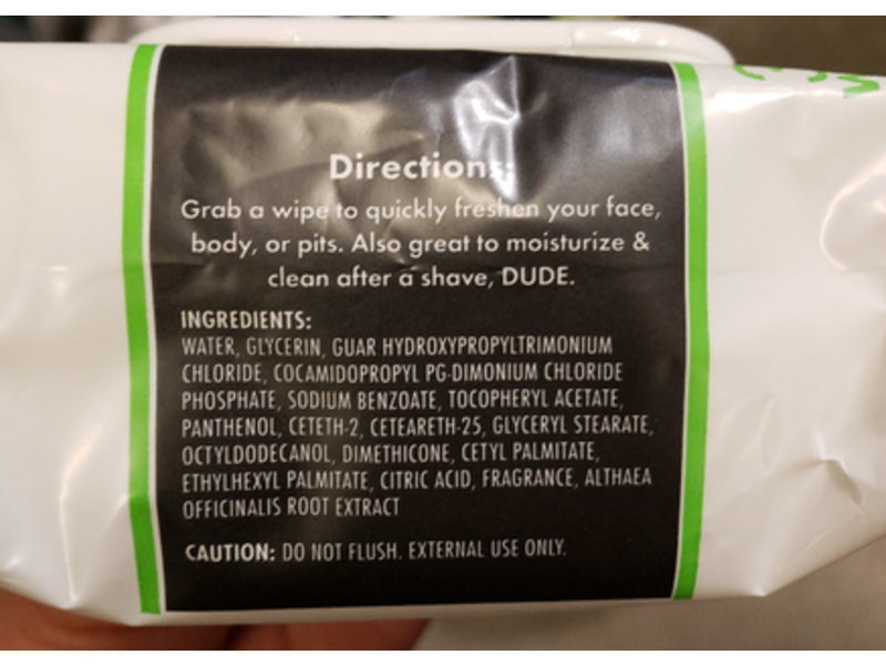 Dude Face + Body Energizing Wipes, 30 Wipes