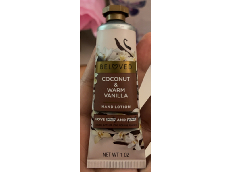 Beloved hand lotion, Coconut & Warm Vanilla, 1 oz
