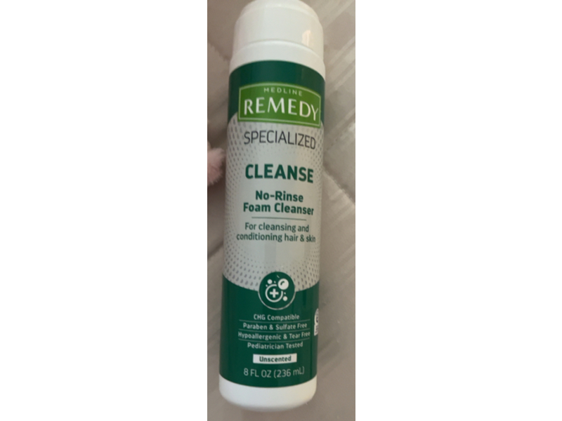 Medline Remedy Specialized No-Rinse Foam Cleanser, 8 oz/236 mL