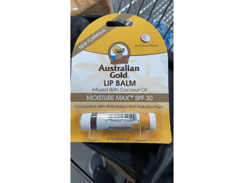 Australian Gold Lip Balm, SPF 30, Coconut, 0.16 oz/4.2 g