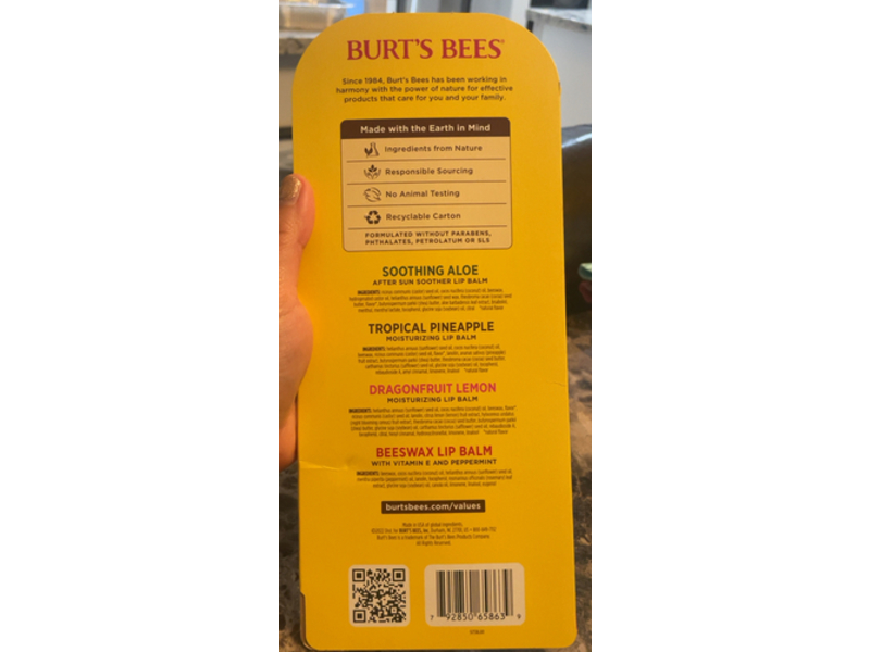 Burt's Bee Soak Up The Sun Lip Balm, 0.15 oz/4.25 g