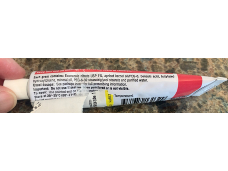 Econazole Nitrate Cream 1%, 30 g, Taro (Rx)