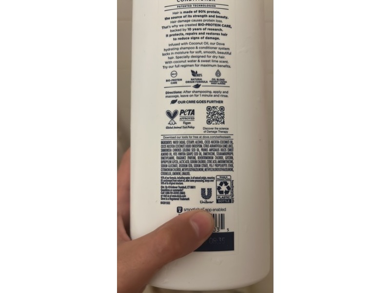 Dove Coconut & Hydration Conditioner, 28 fl oz/828 mL