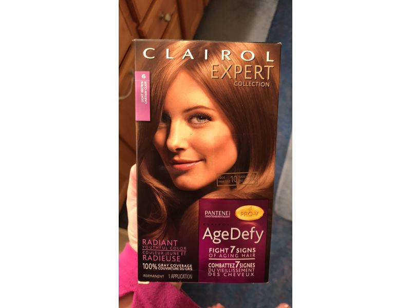 Clairol Expert Collection Age Defy Permanent Hair Color, 6 Light Brown, 1 Application